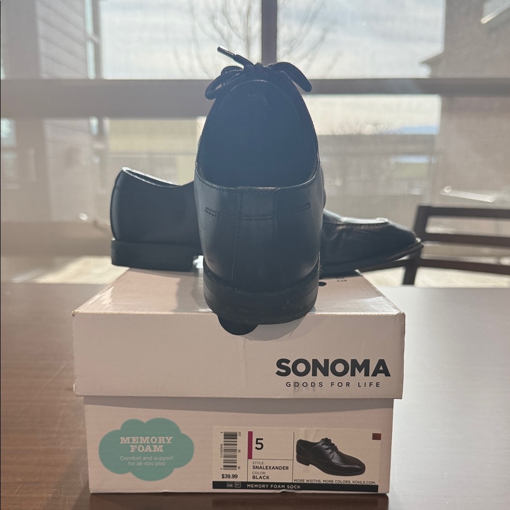 Sonoma Classic Black Oxfords